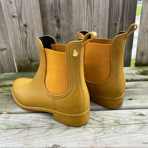 41 Lemon Jelly Yellow Chelsea Rain Boots - Picture 6 of 9